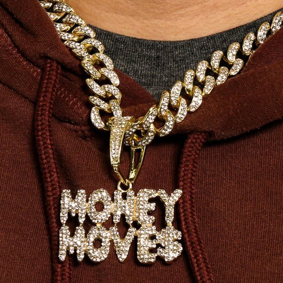 14k Gold Money Moves 20" Cuban Chain + Pendant
